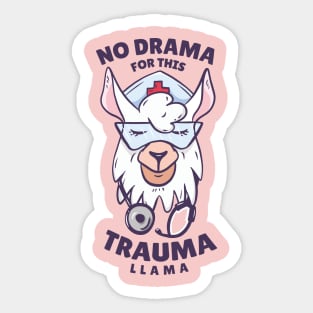 NO DRAMA NURSE LLAMA Sticker